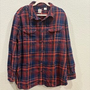 Levi's Red and Blue Plaid Shirt